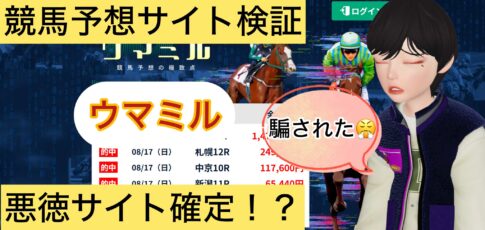 ウマミル,,,競馬,競馬予想,競馬予想サイト,競馬投資,競馬投資家,詐欺,口コミ,当たる,当たらない,稼げる,稼げない,検証,